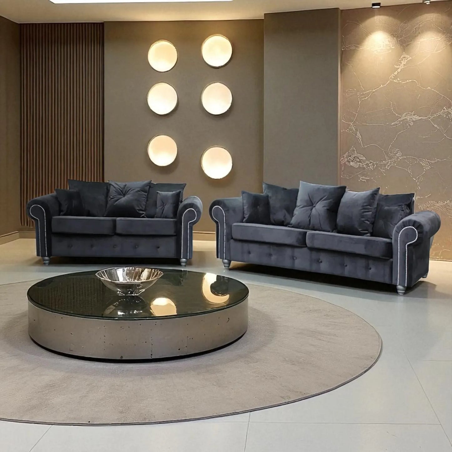 Ashwin Plush Velvet 3+2