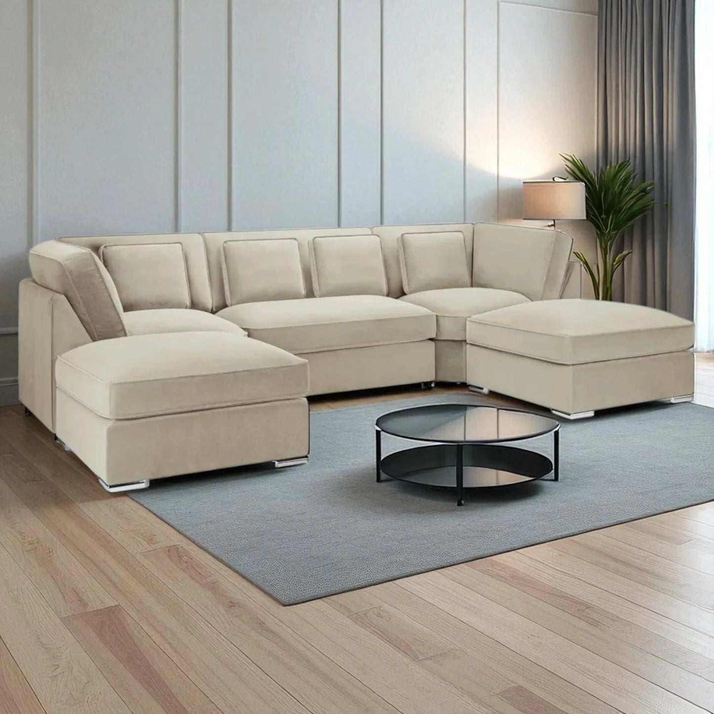 Belgravia U-Shape Sofa Set – Elegant