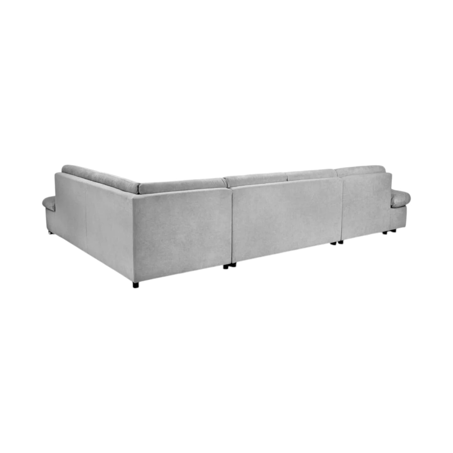 Bergen Grey Right Hand Facing U-Shape Corner Sofa Bed