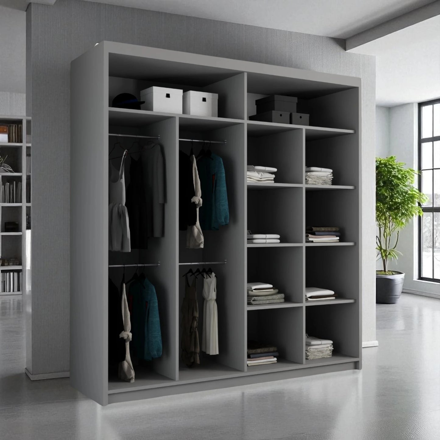 California Mirrored Sliding Door Wardrobe