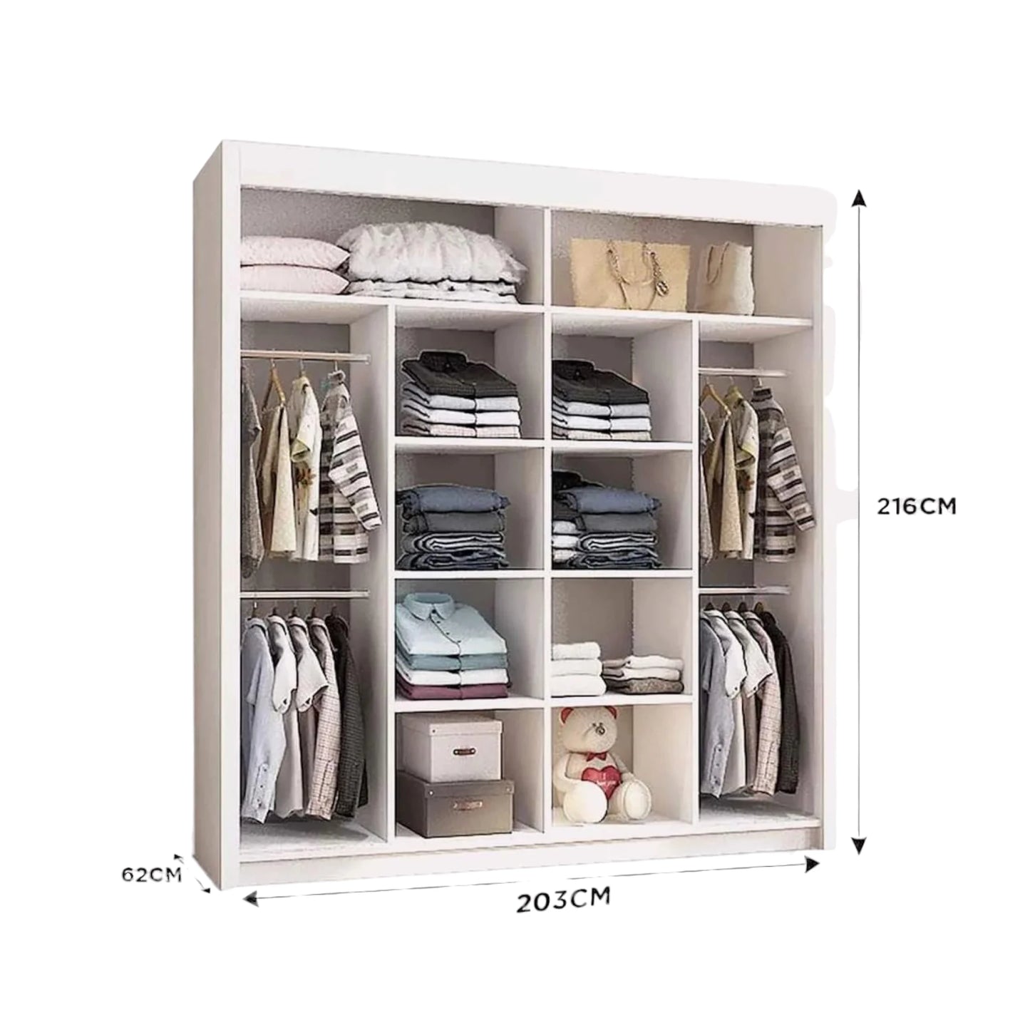 California Mirrored Sliding Door Wardrobe