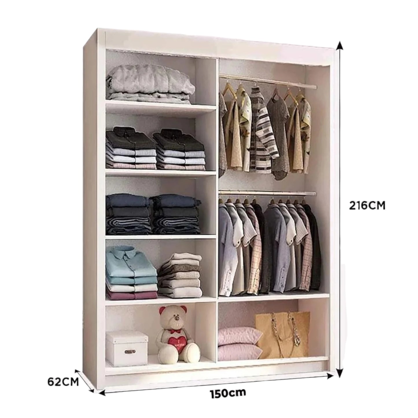 California Mirrored Sliding Door Wardrobe