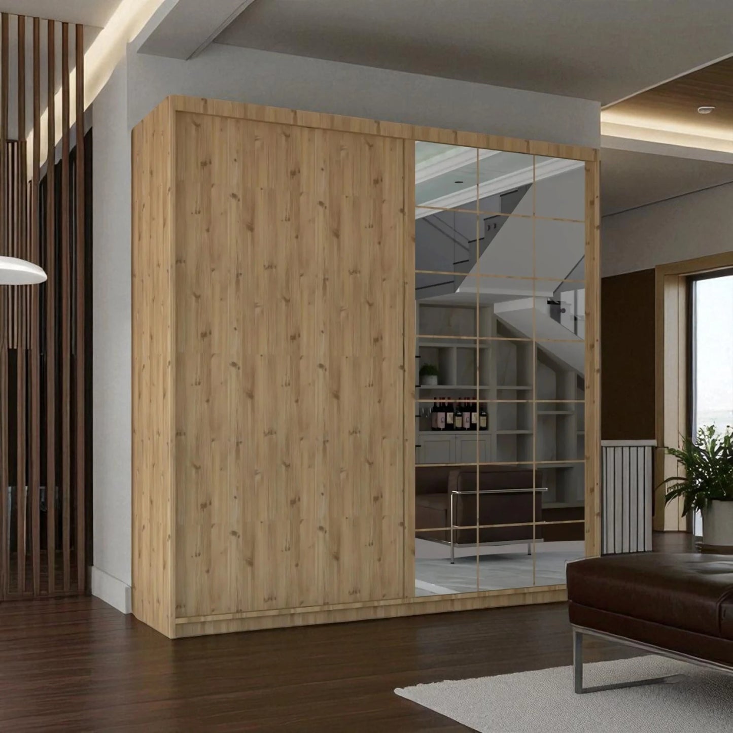 Collin Votan White Sliding Door Wardrobe