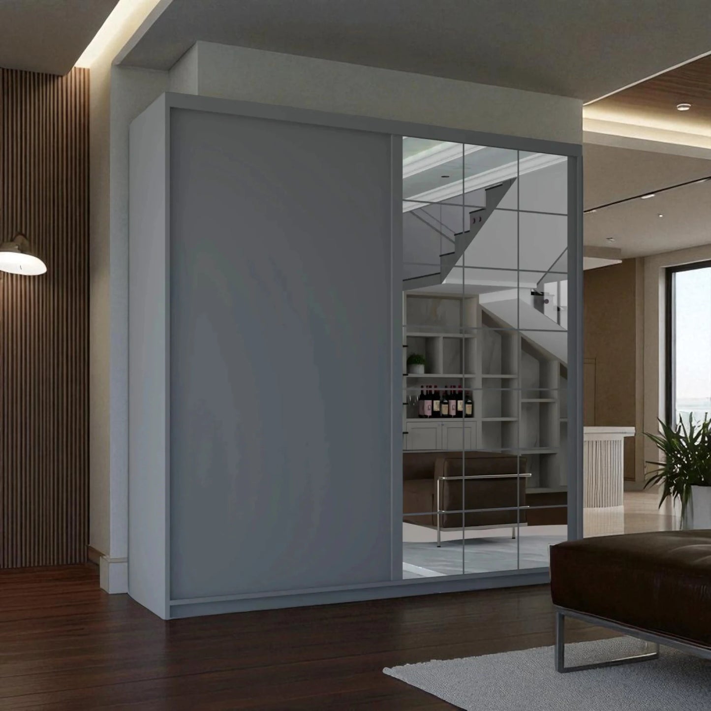 Collin Votan White Sliding Door Wardrobe