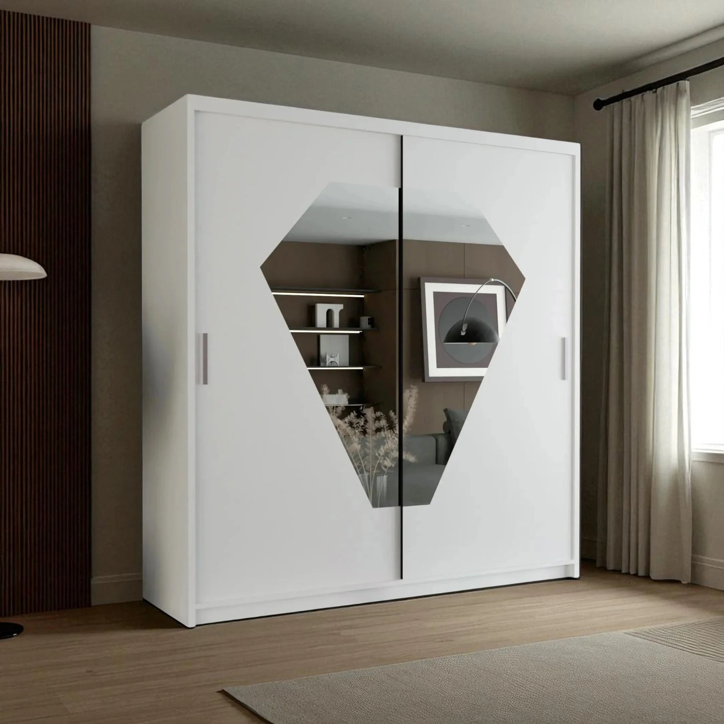 Diamond Sliding Door Wardrobe
