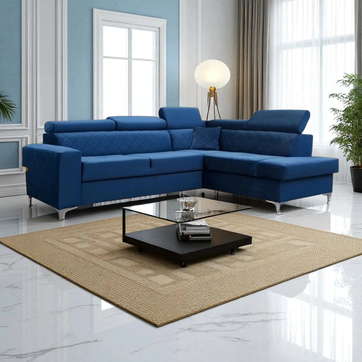 Gloss Corner Sofa Bed