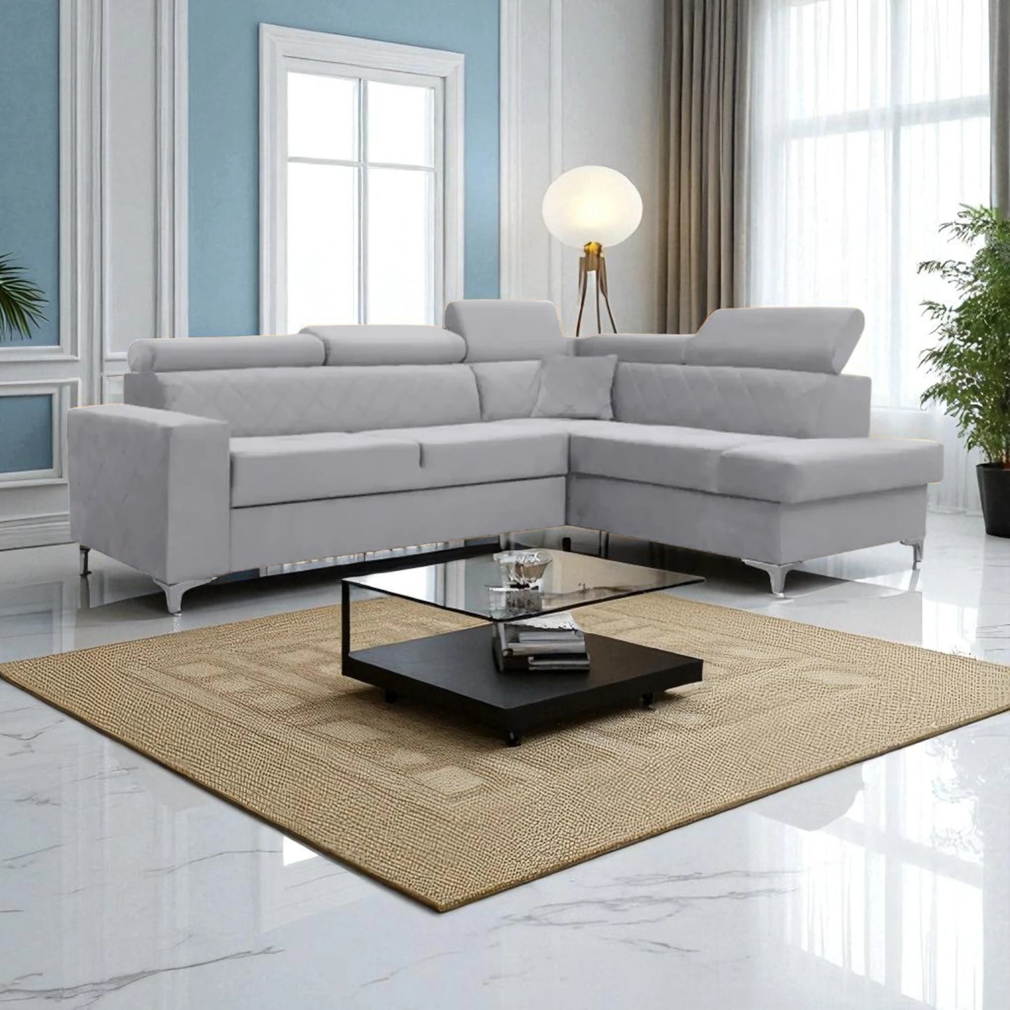Gloss Corner Sofa Bed