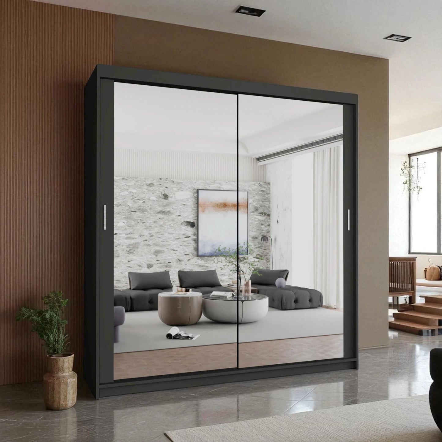 Houston Mirror Sliding Door Wardrobe