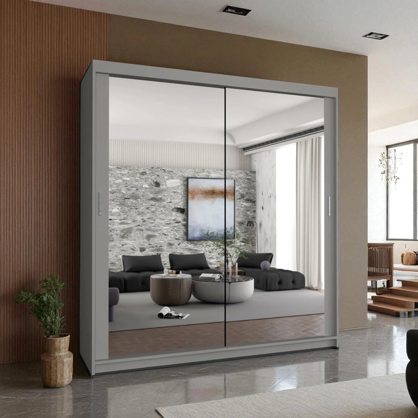 Houston Mirror Sliding Door Wardrobe