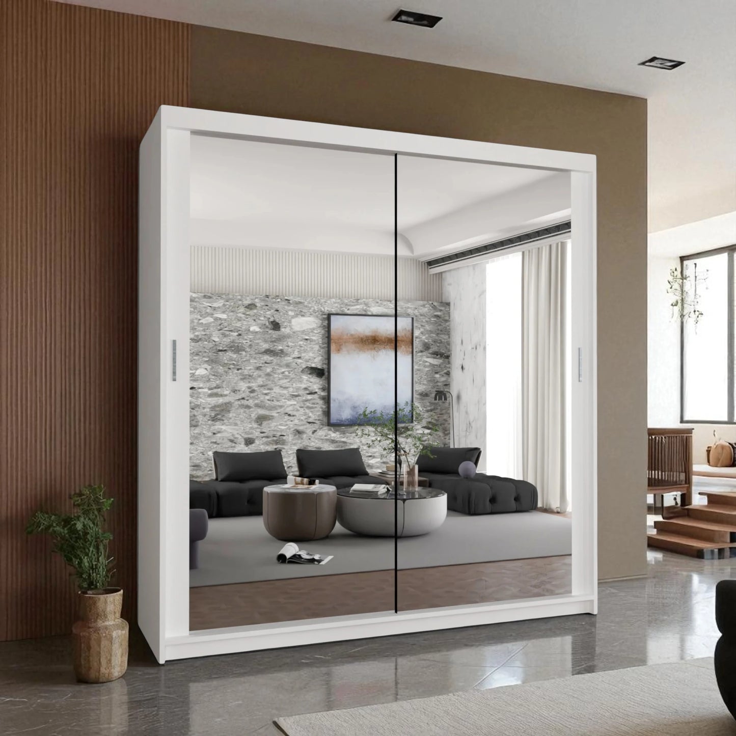 Houston Mirror Sliding Door Wardrobe