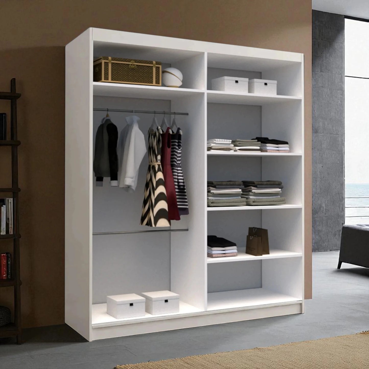 Infinity High Gloss Sliding Door Wardrobe