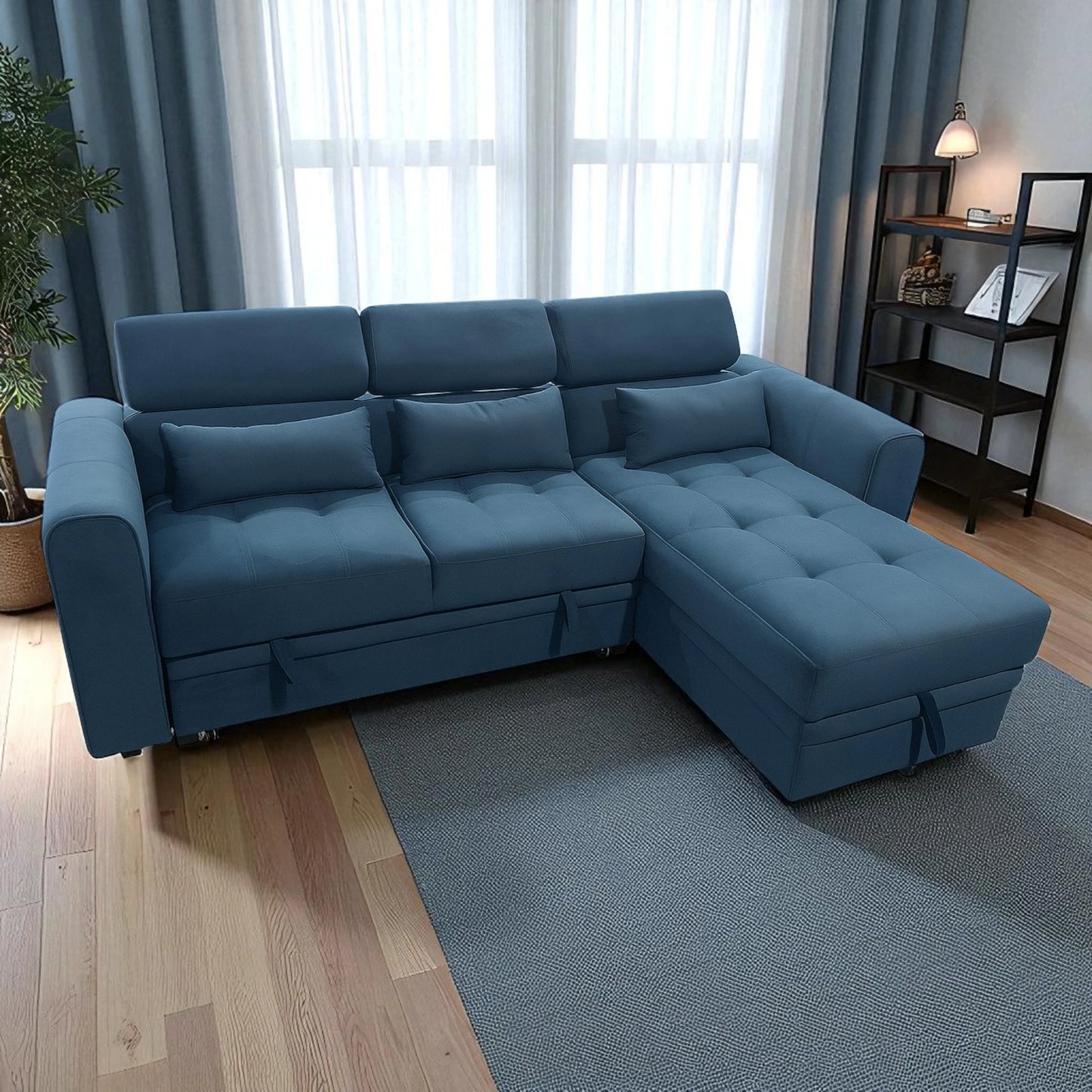 Luca Corner Sofa Bed with Storage