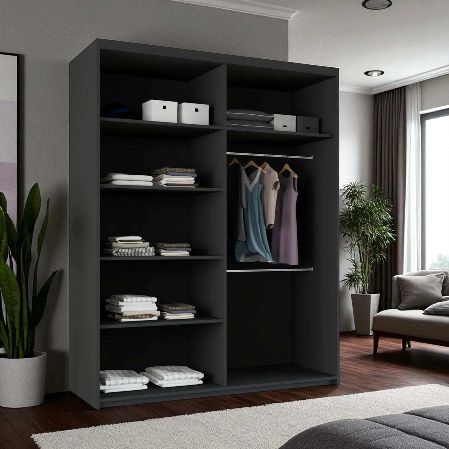 Lyllie Grey Sliding Door Wardrobe