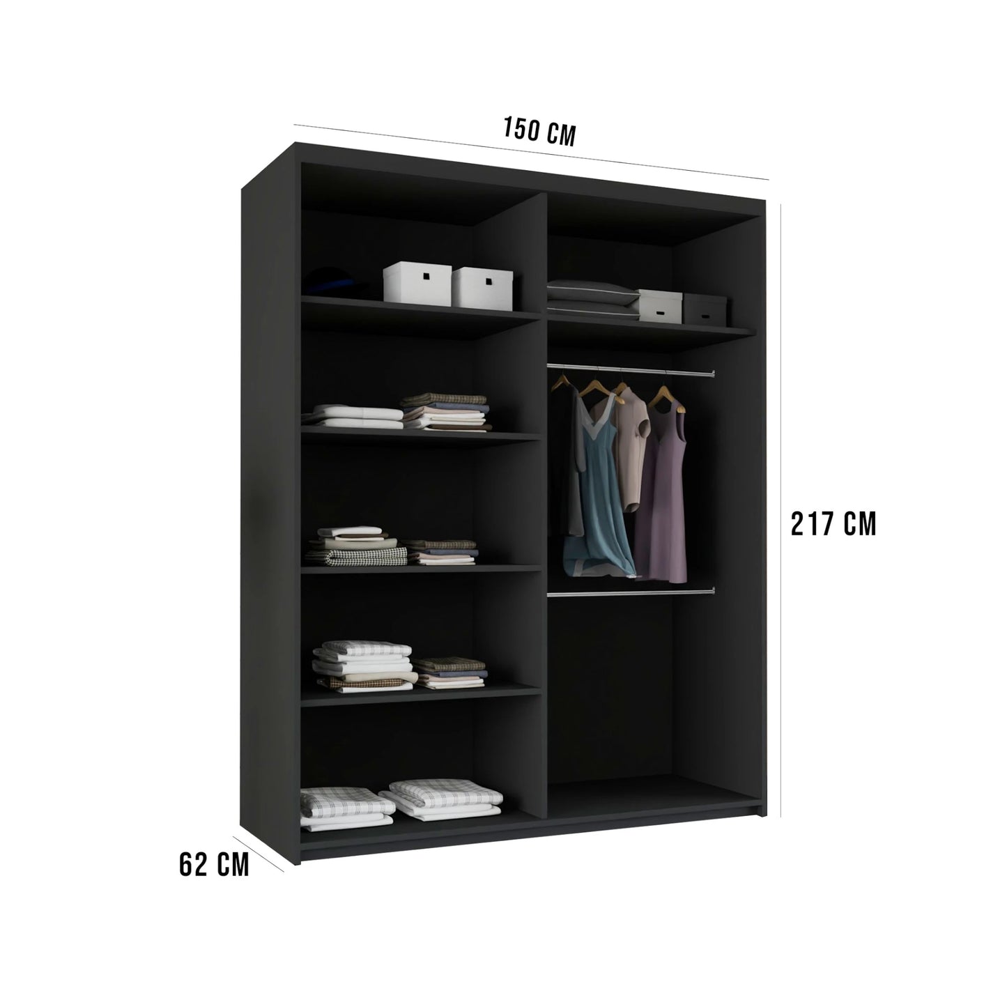 Lyllie Grey Sliding Door Wardrobe