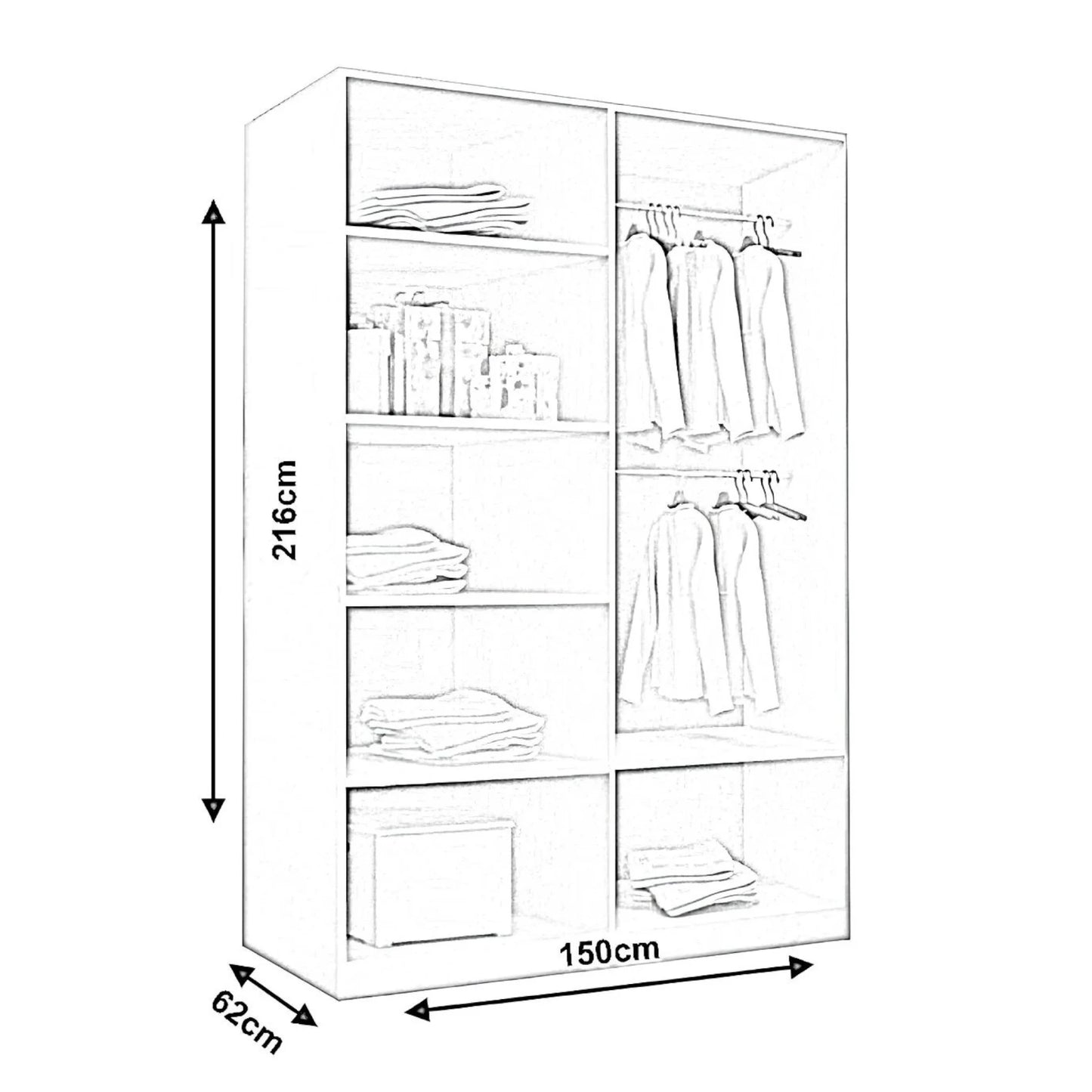 Lyon Mirrored Sliding Door Wardrobe