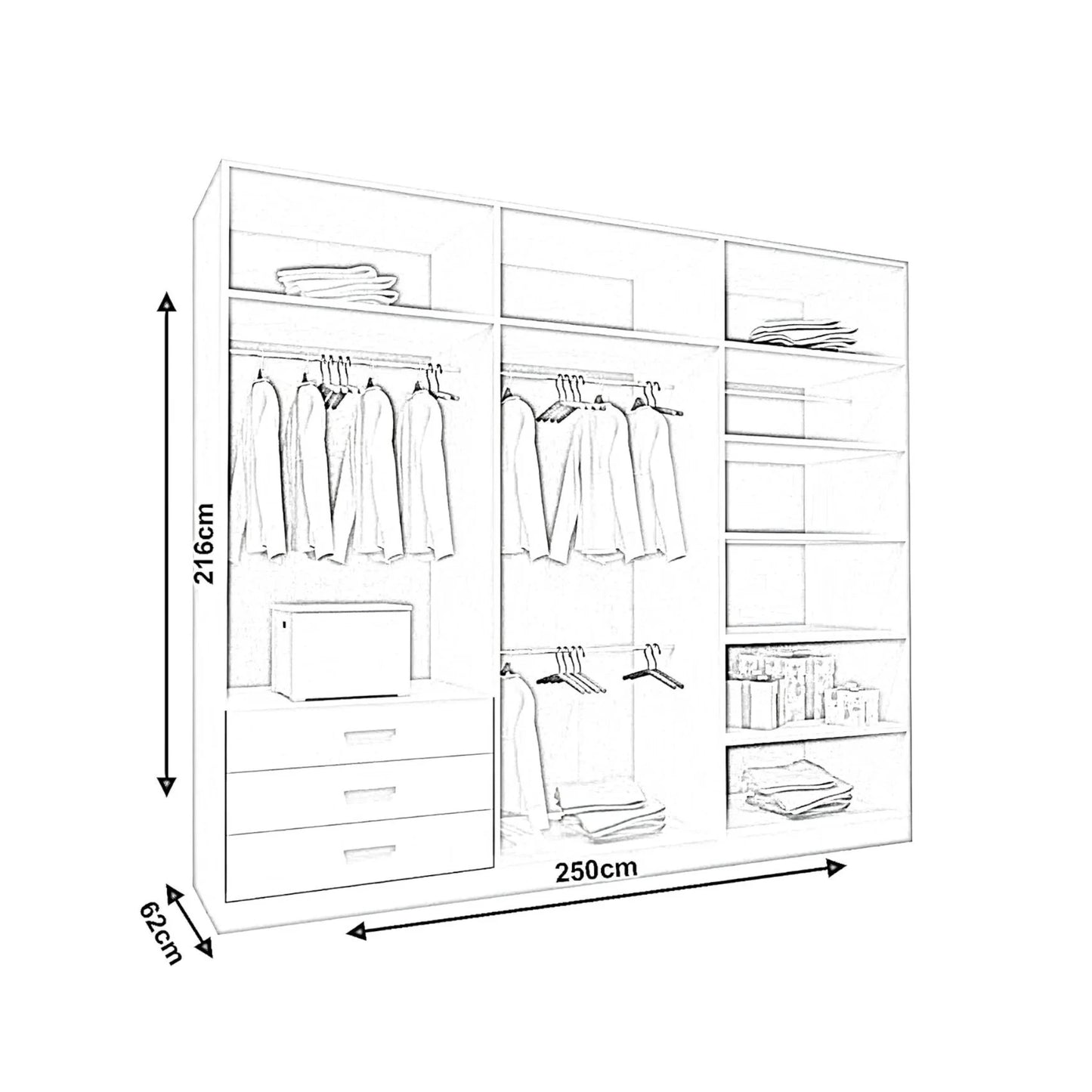 Lyon Mirrored Sliding Door Wardrobe