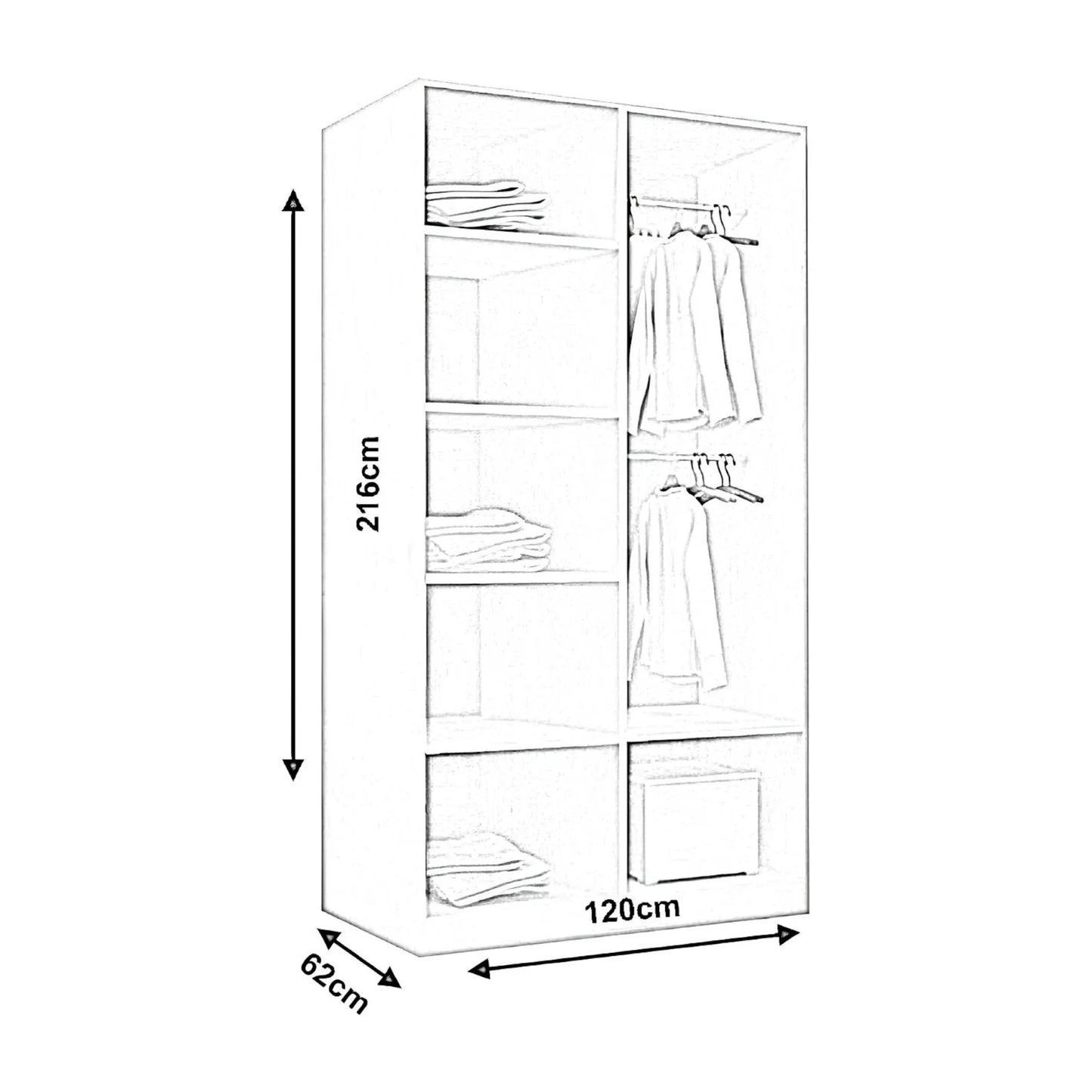 Lyon Mirrored Sliding Door Wardrobe