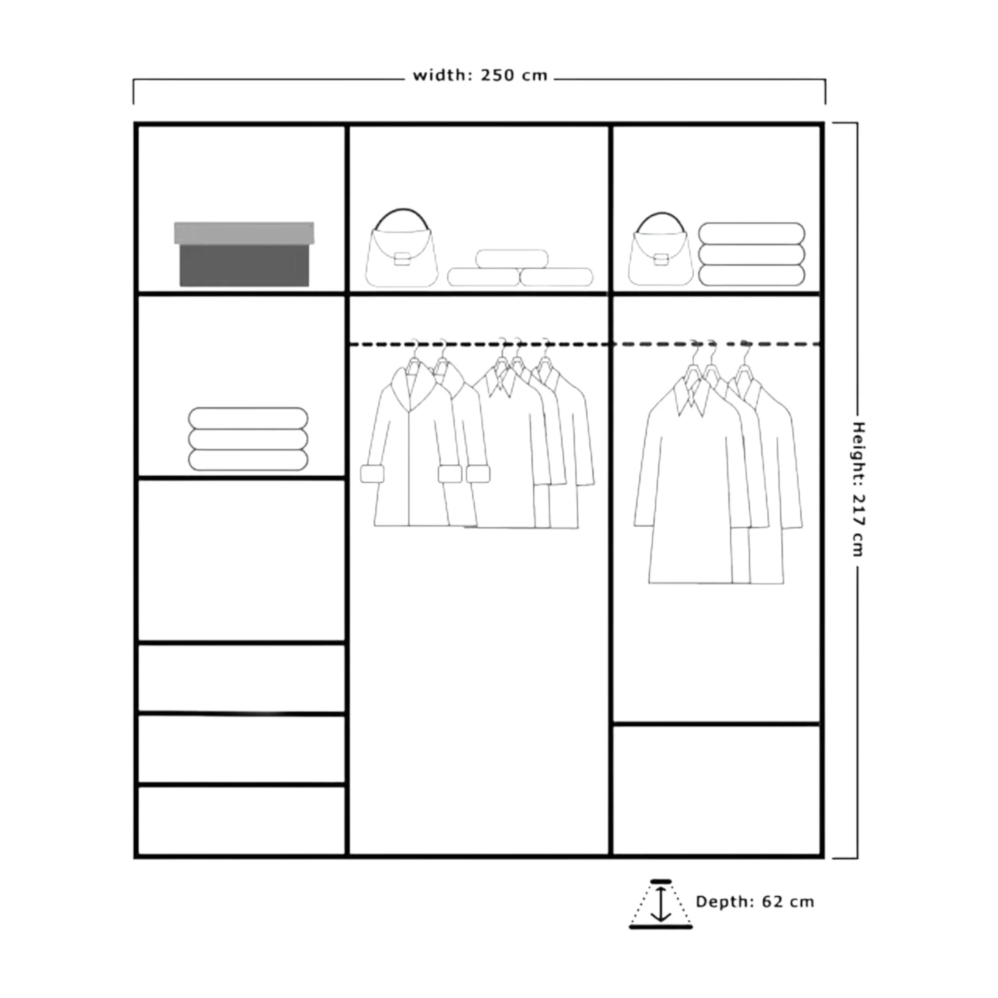 Manhattan Mirrored Sliding Door Wardrobe