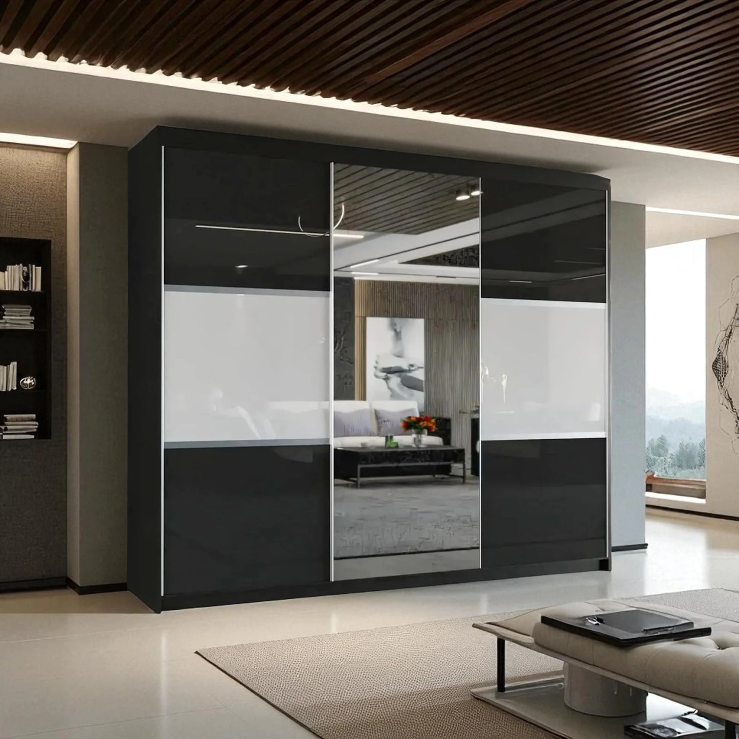Manhattan Mirrored Sliding Door Wardrobe