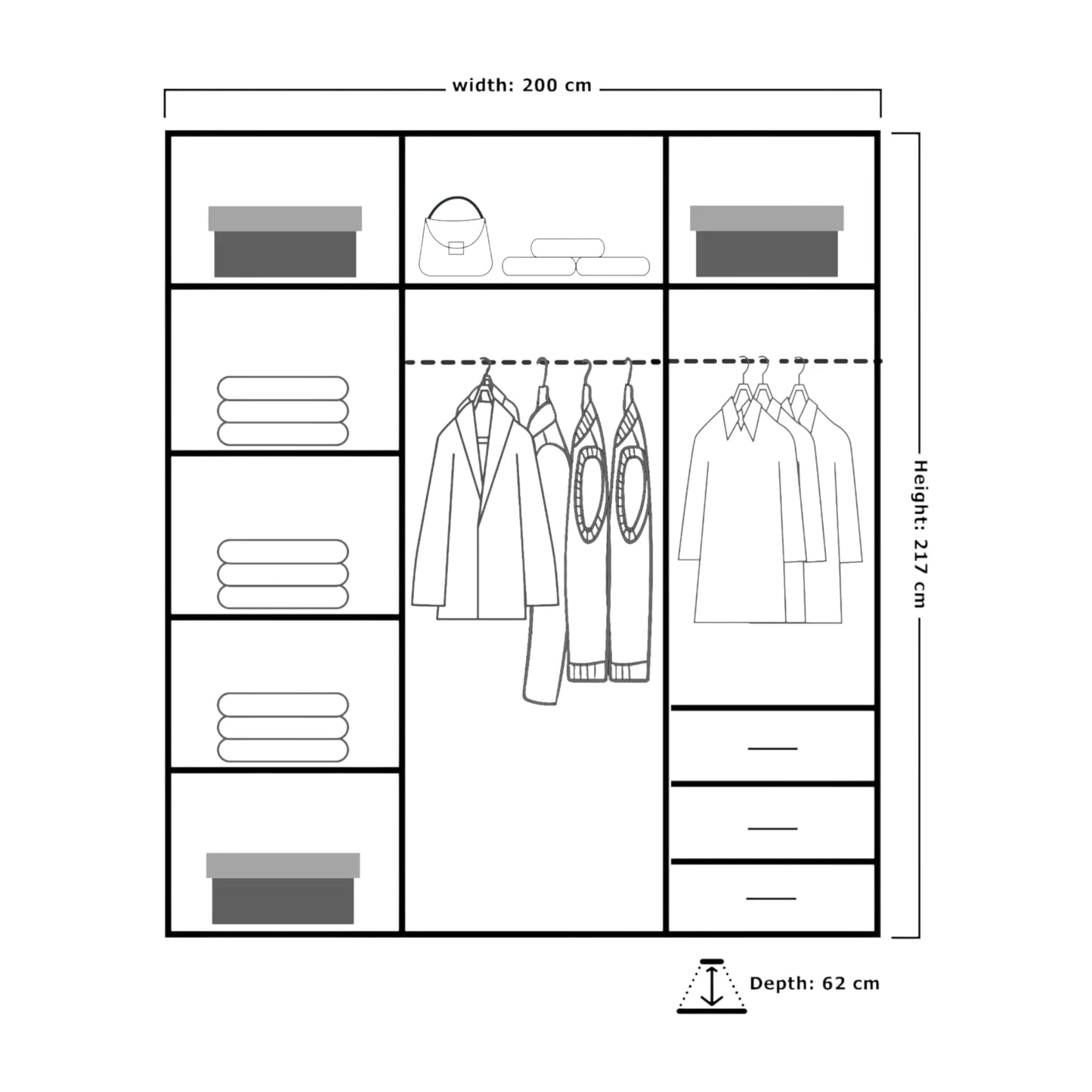 Manhattan Mirrored Sliding Door Wardrobe