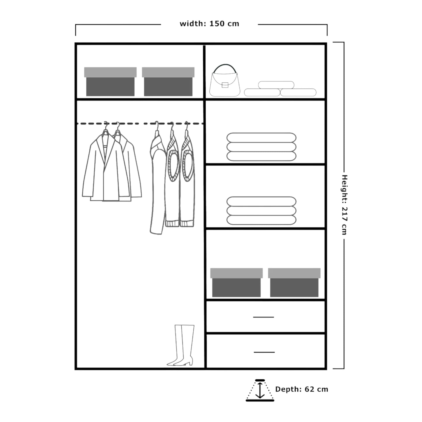 Manhattan Mirrored Sliding Door Wardrobe