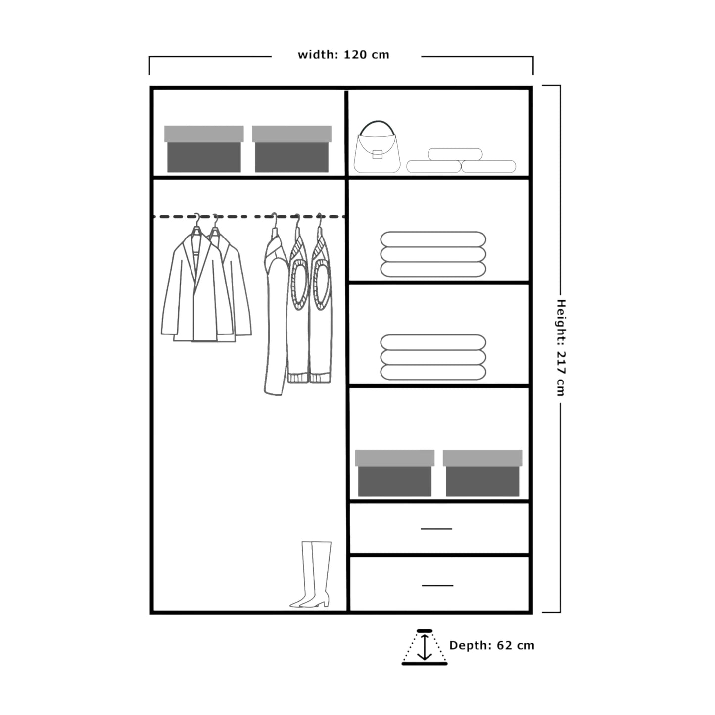 Manhattan Mirrored Sliding Door Wardrobe
