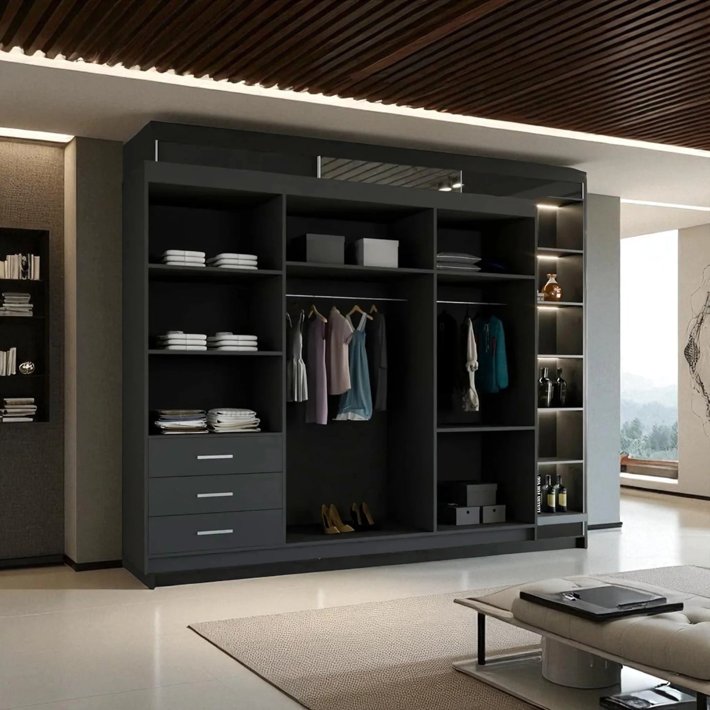 Manhattan Mirrored Sliding Door Wardrobe