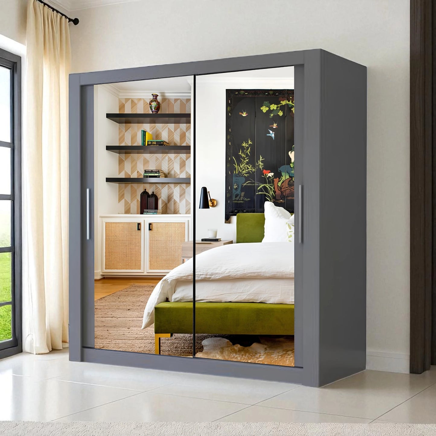 Milan Sliding Mirror Wardrobe