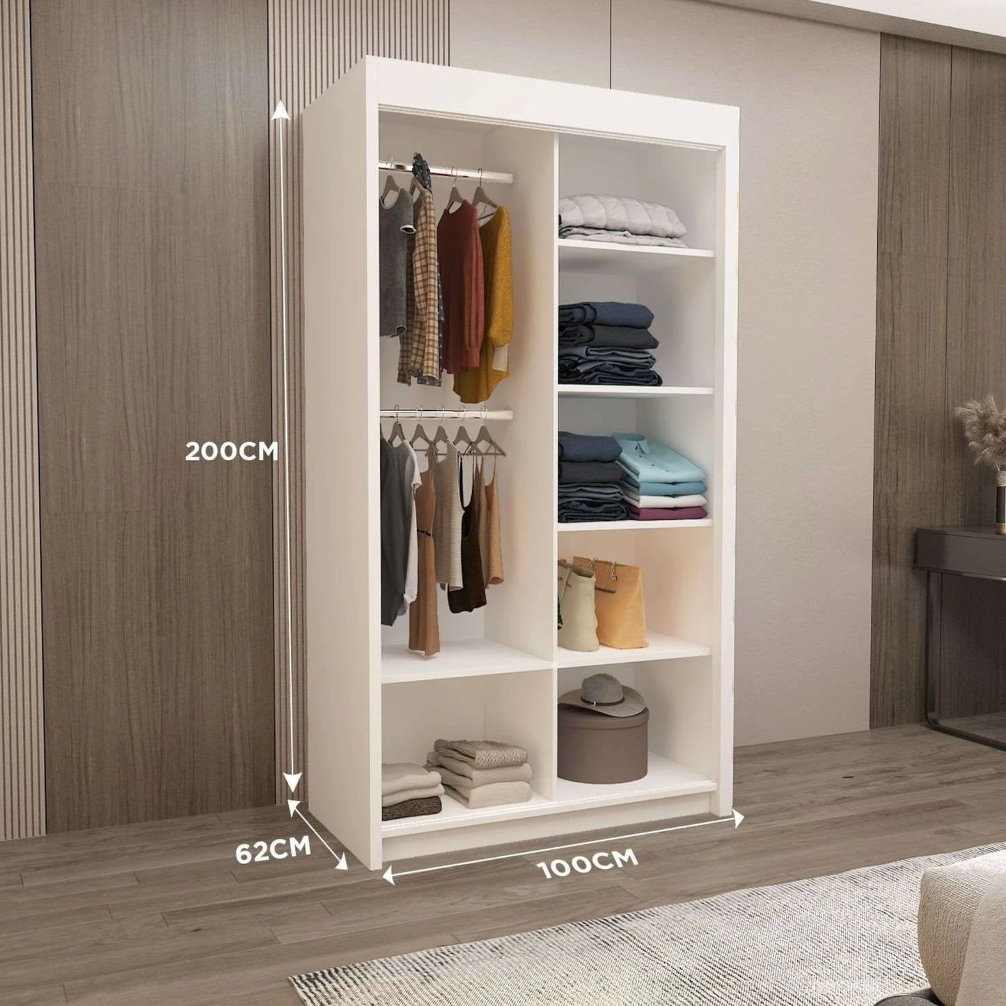 Milan Sliding Mirror Wardrobe
