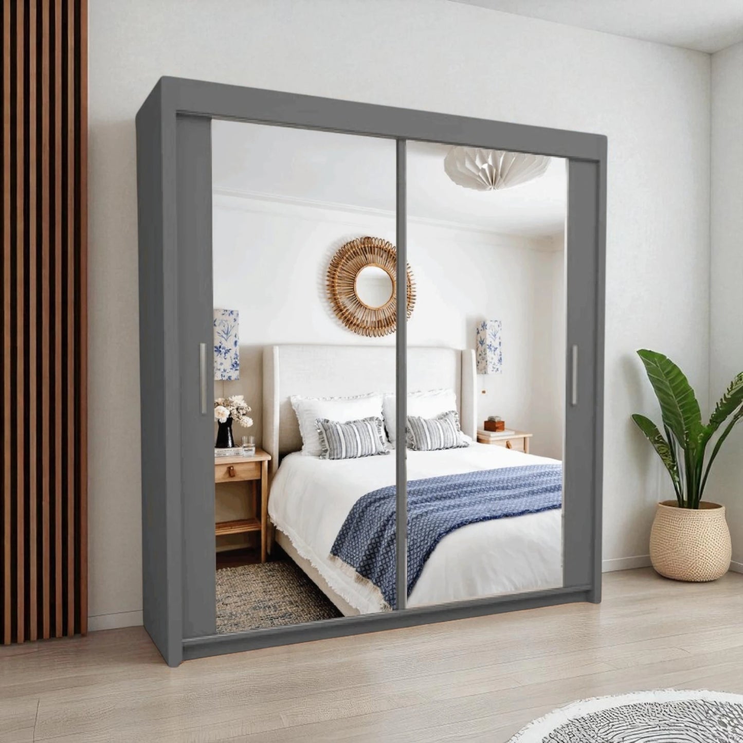 Milan Sliding Mirror Wardrobe
