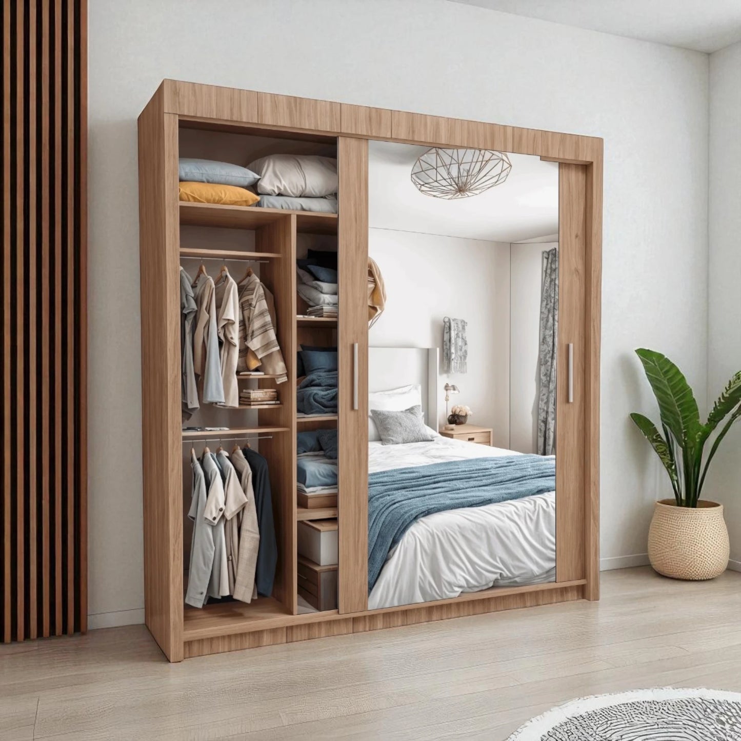 Milan Sliding Mirror Wardrobe