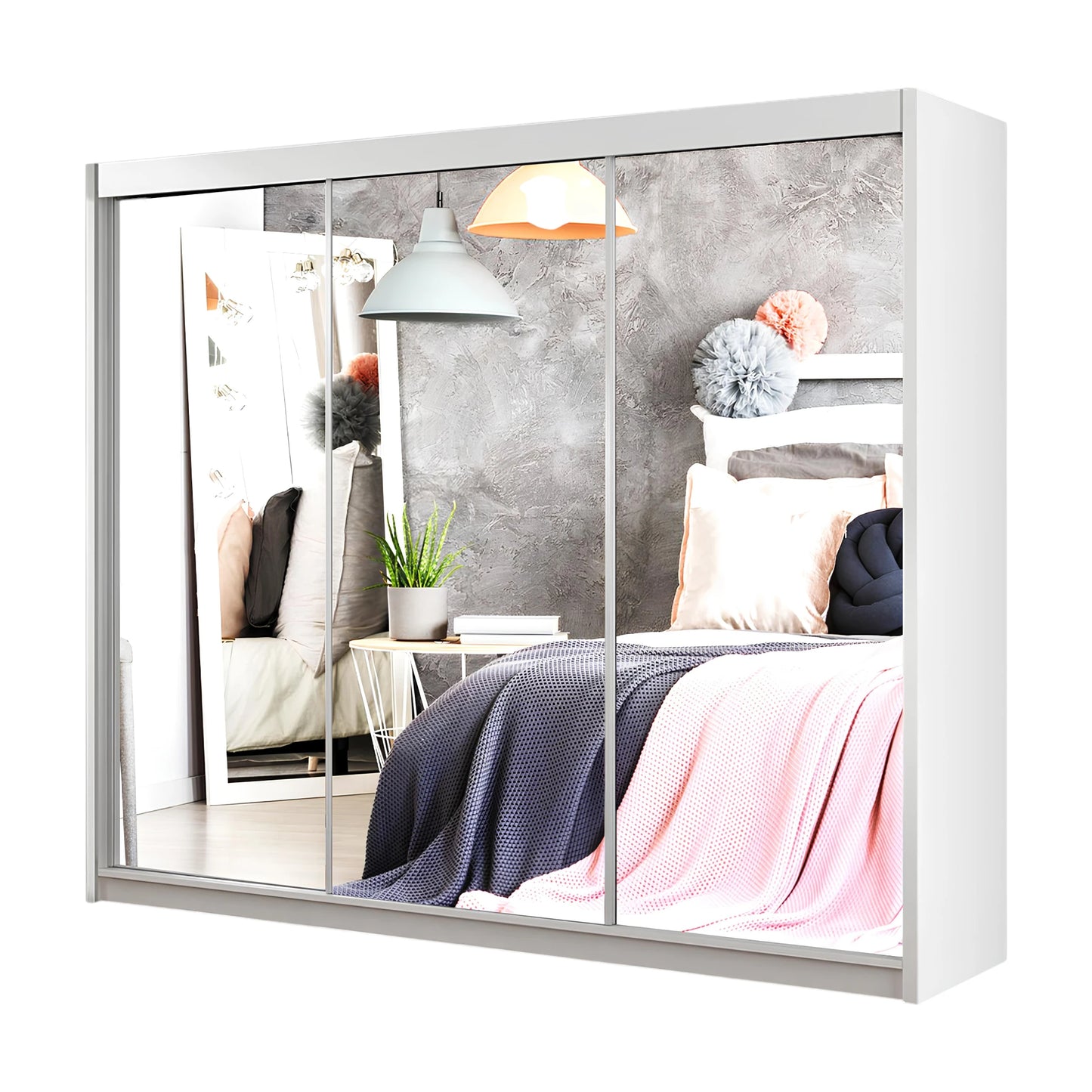 Milan Sliding Mirror Wardrobe
