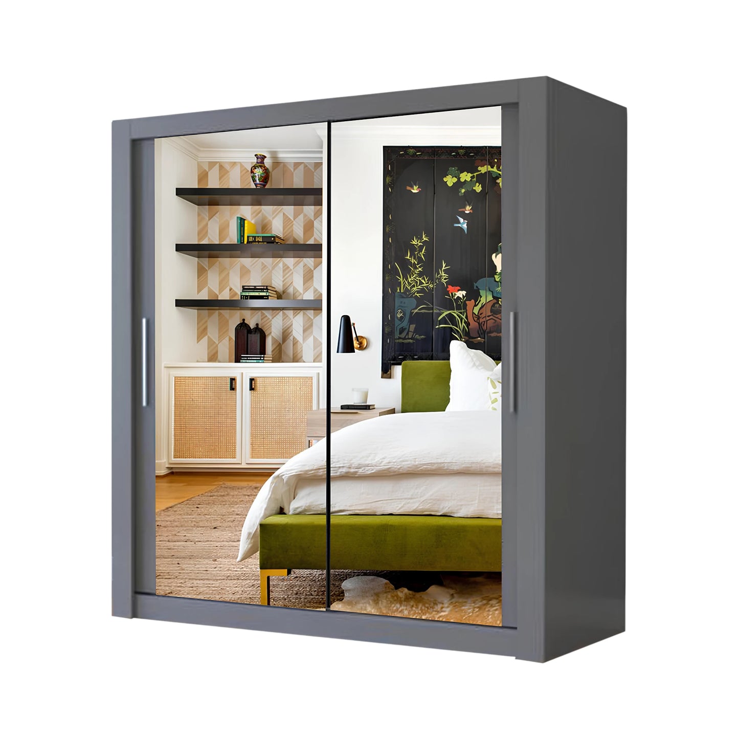 Milan Sliding Mirror Wardrobe