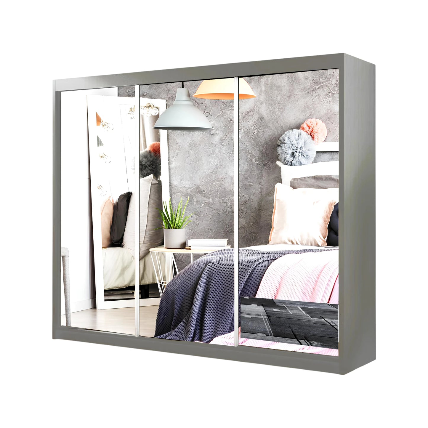 Milan Sliding Mirror Wardrobe