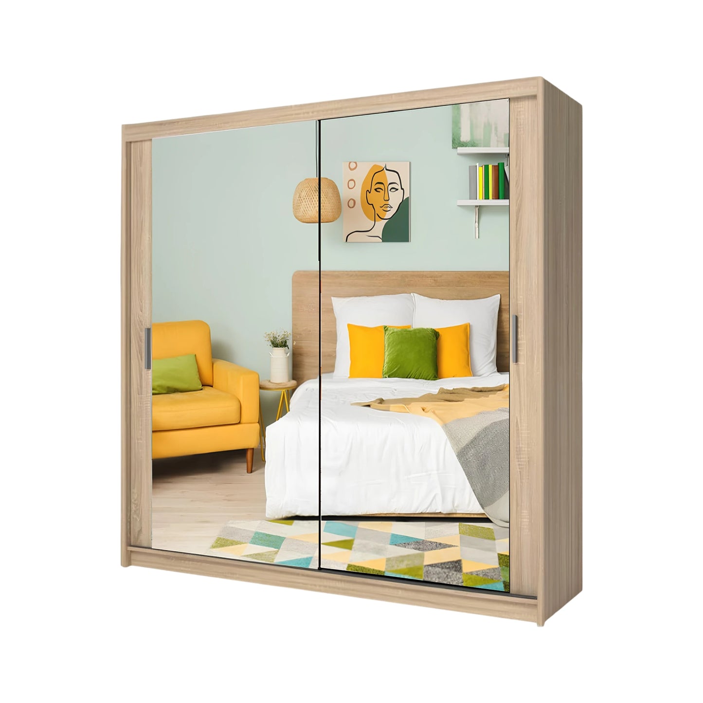 Milan Sliding Mirror Wardrobe