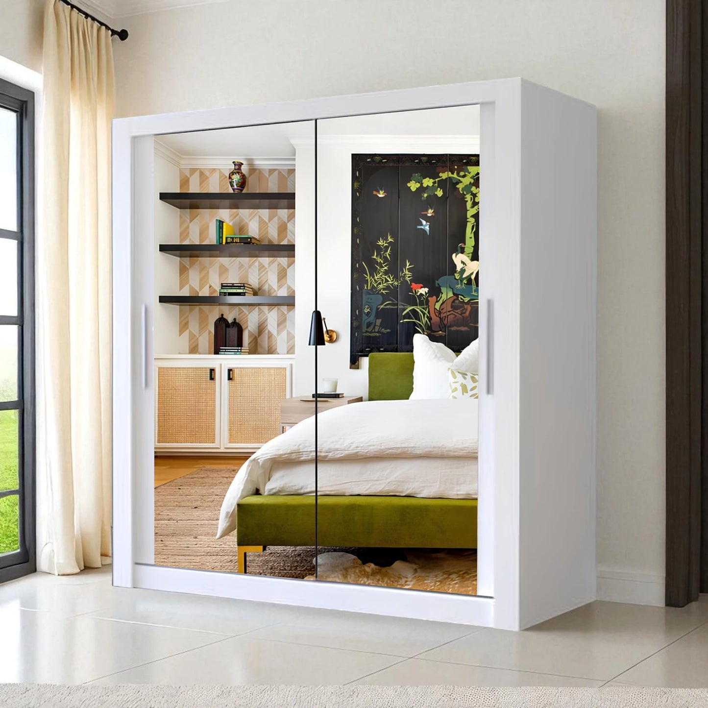 Milan Sliding Mirror Wardrobe
