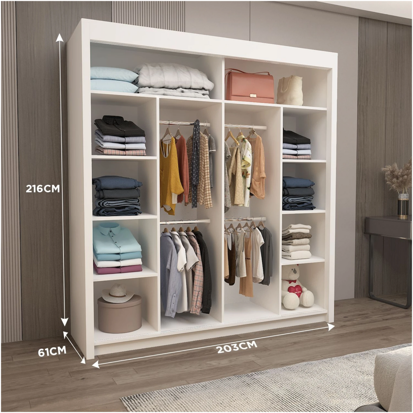 Milan Sliding Mirror Wardrobe