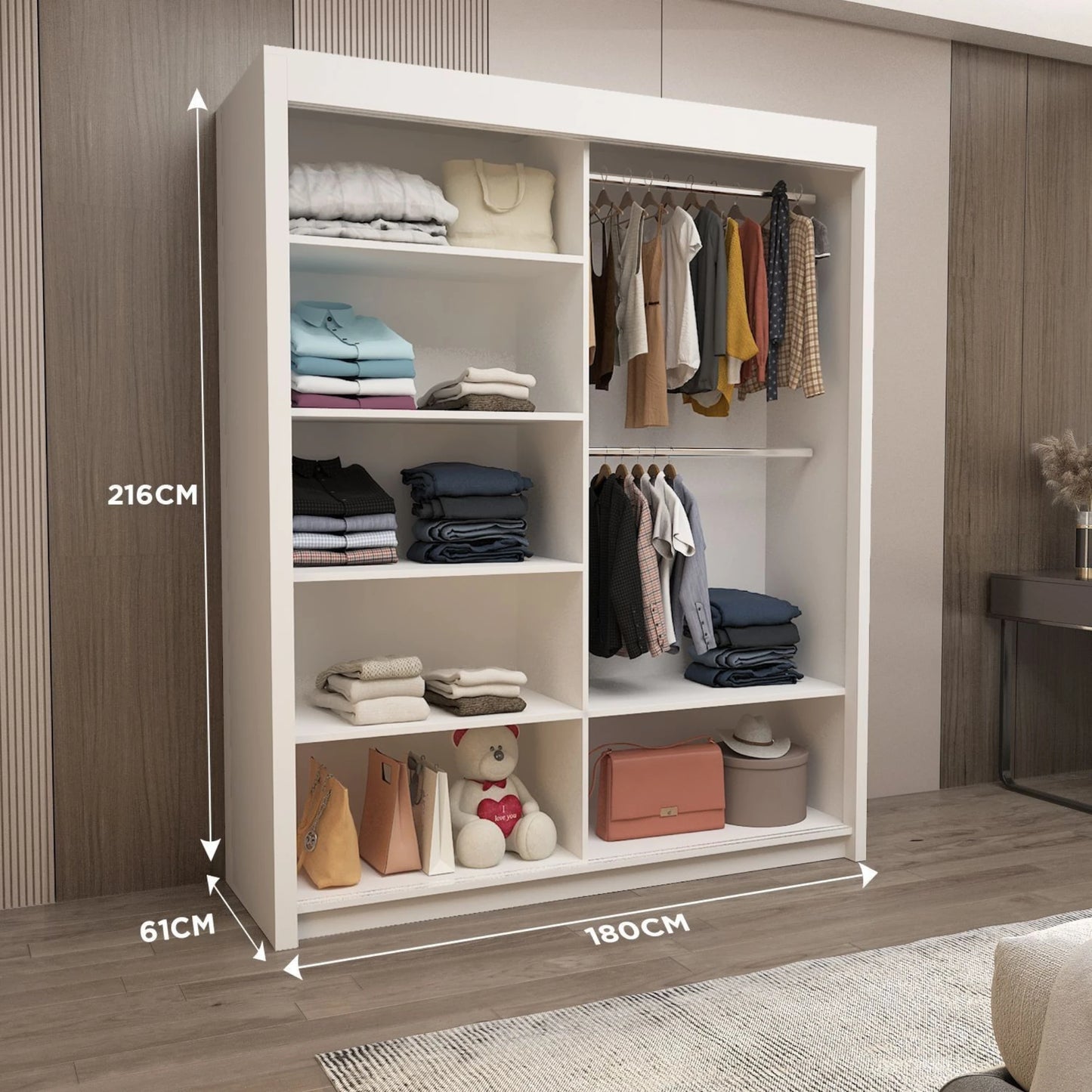 Milan Sliding Mirror Wardrobe