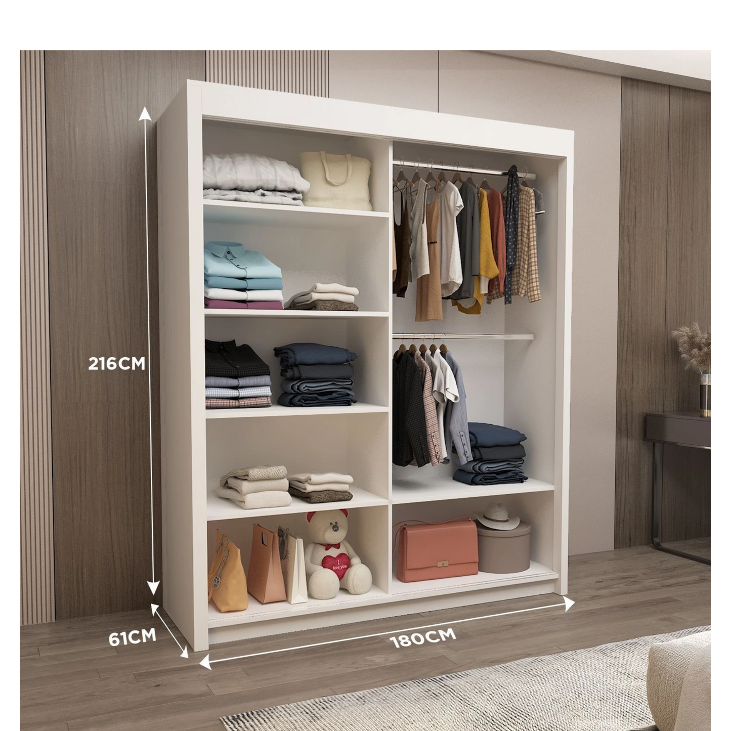 Milan Sliding Mirror Wardrobe