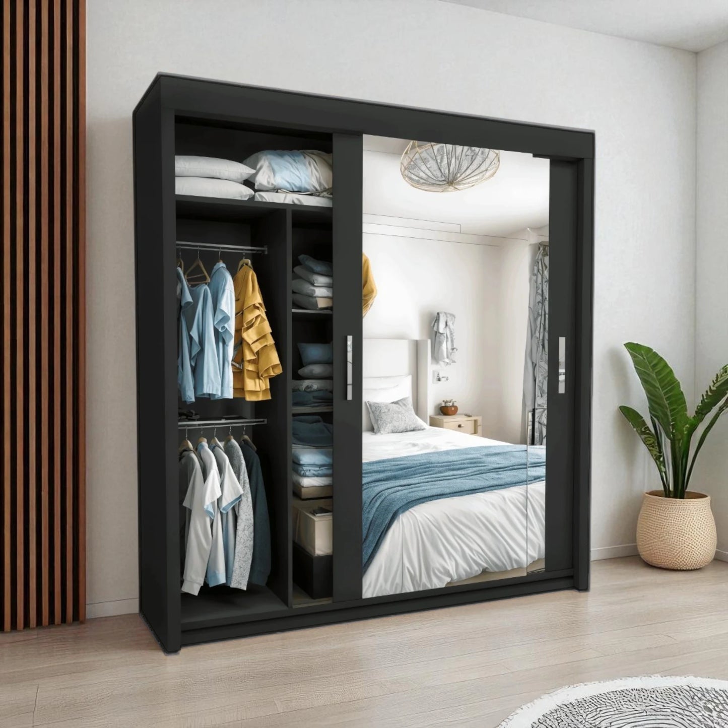 Milan Sliding Mirror Wardrobe