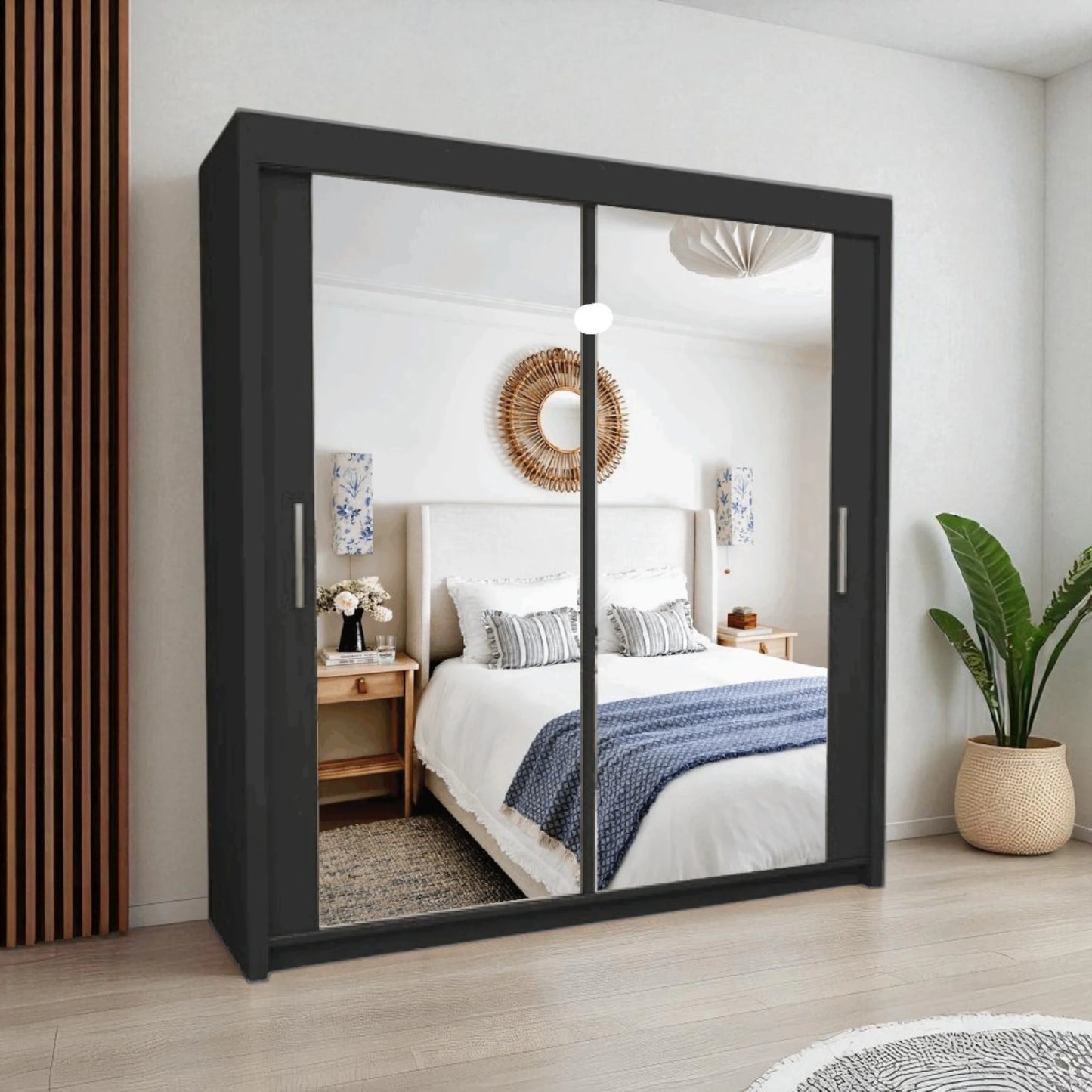 Milan Sliding Mirror Wardrobe