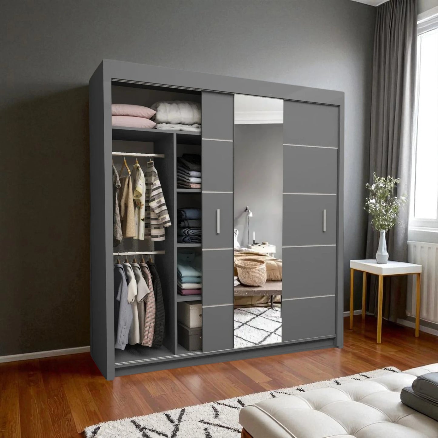 Oslo Mirror Sliding Door Wardrobe