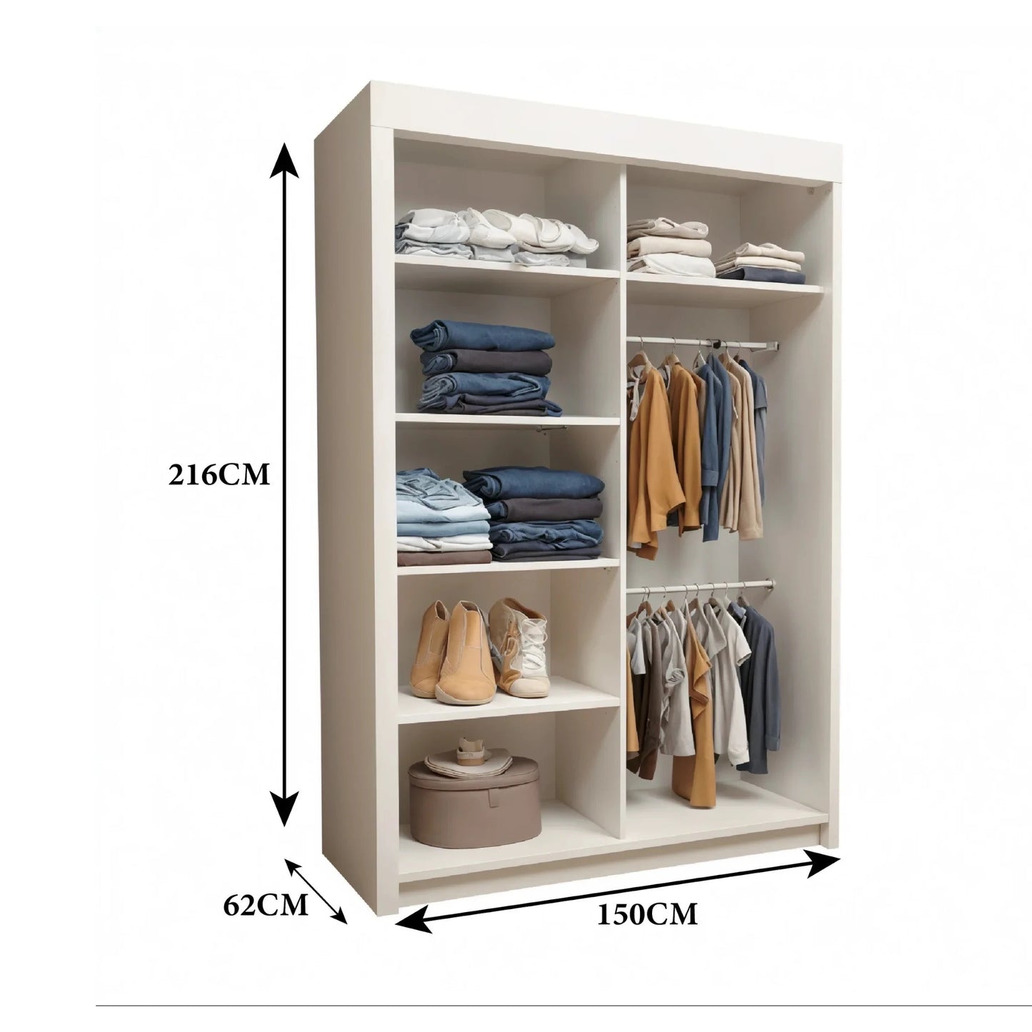 Oslo Mirror Sliding Door Wardrobe