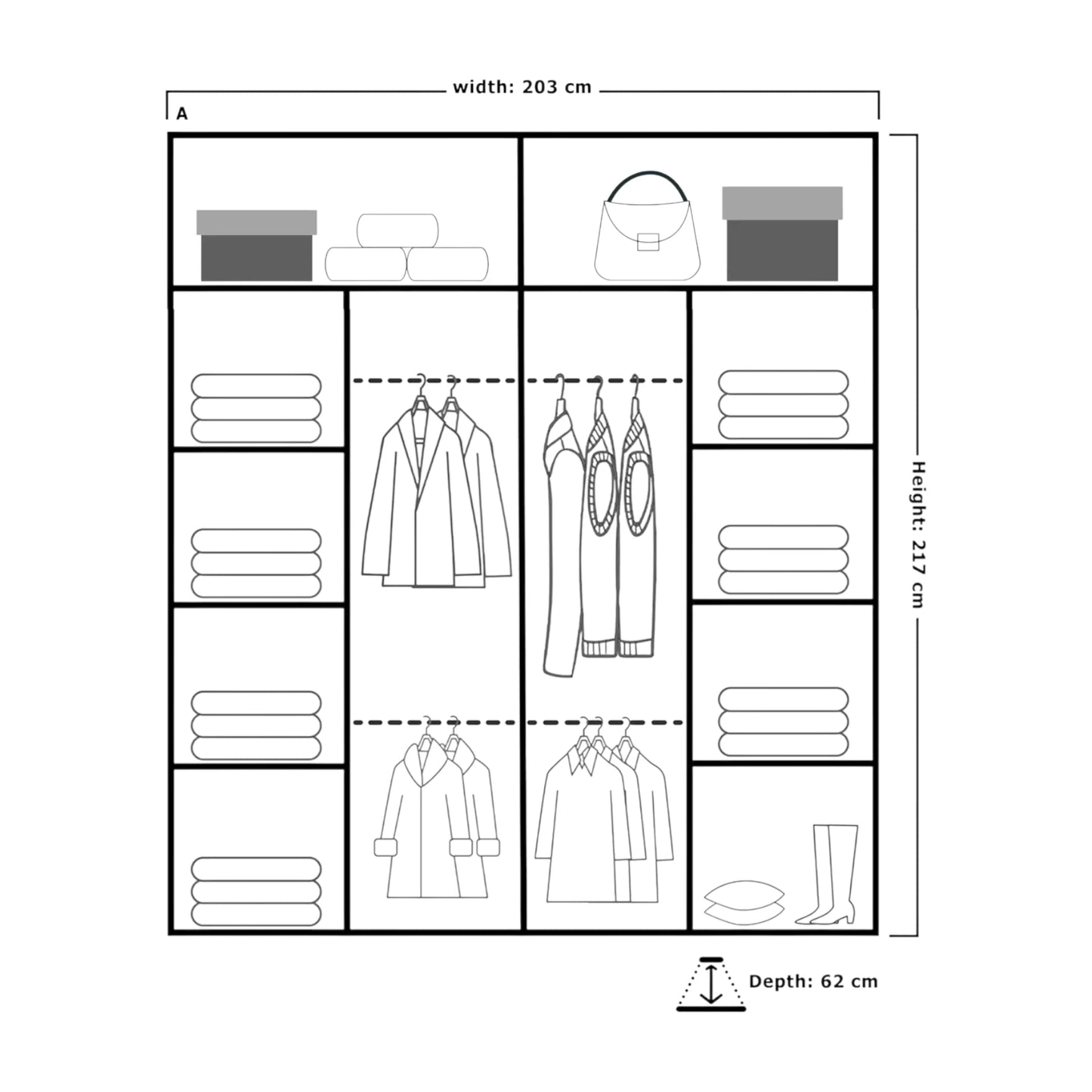 Pestro Sliding Door Wardrobe