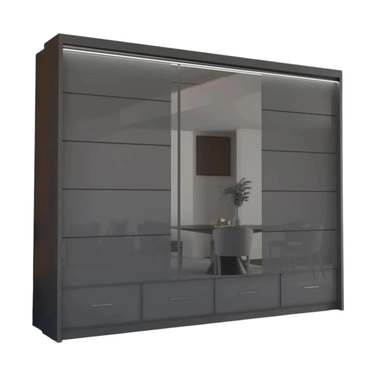 Sycylia High Gloss Sliding Door Wardrobe