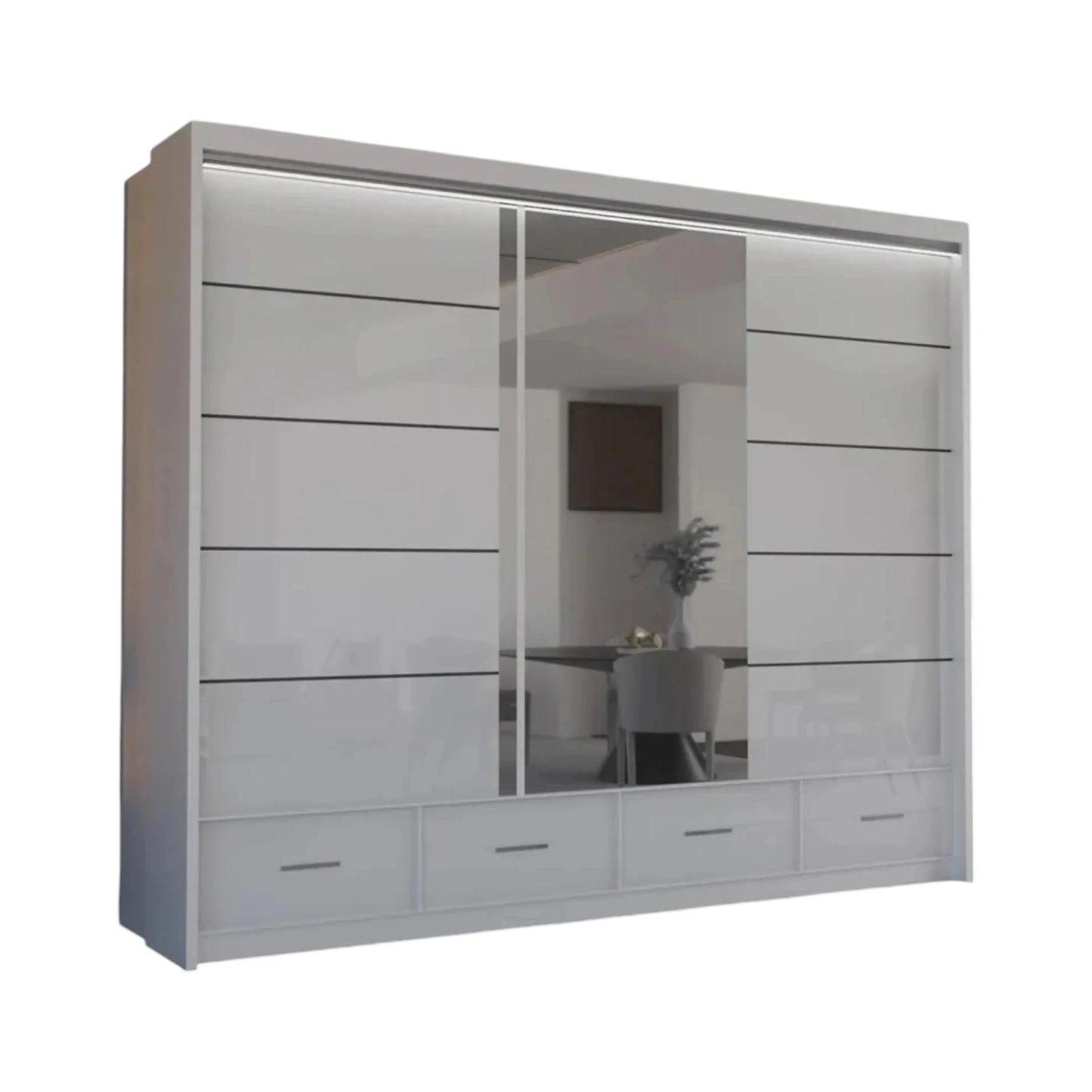 Sycylia High Gloss Sliding Door Wardrobe