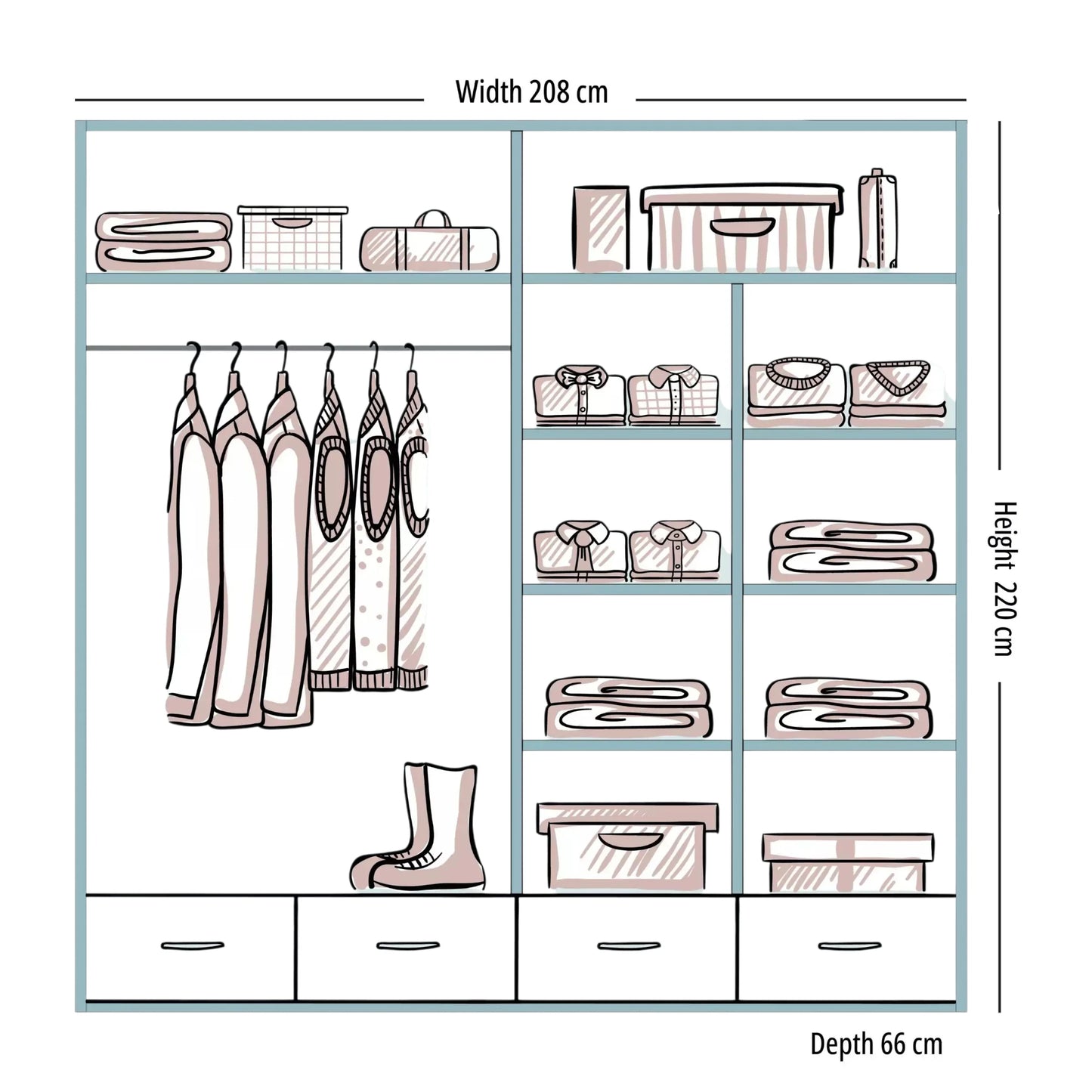 Sycylia High Gloss Sliding Door Wardrobe