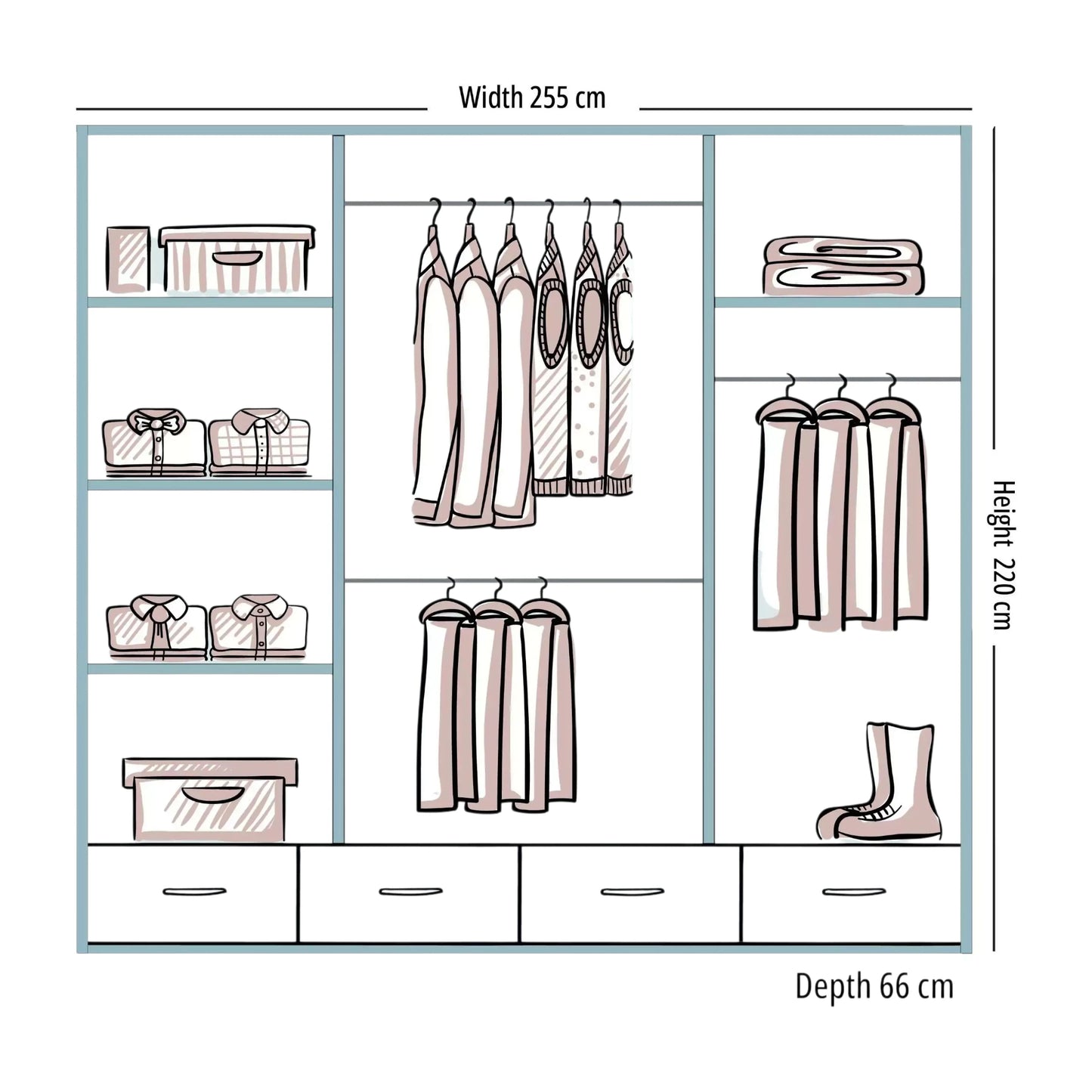 Sycylia High Gloss Sliding Door Wardrobe