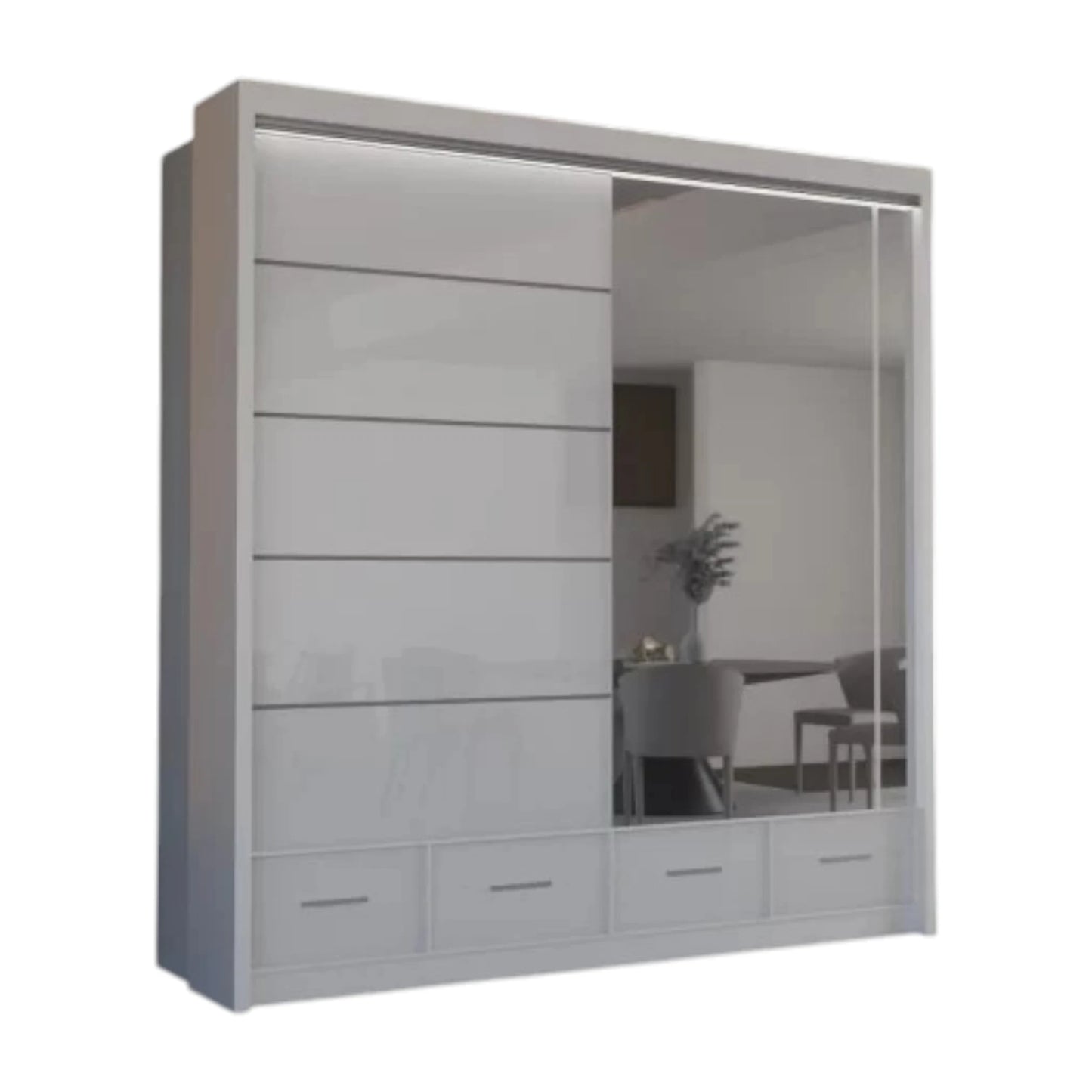 Sycylia High Gloss Sliding Door Wardrobe