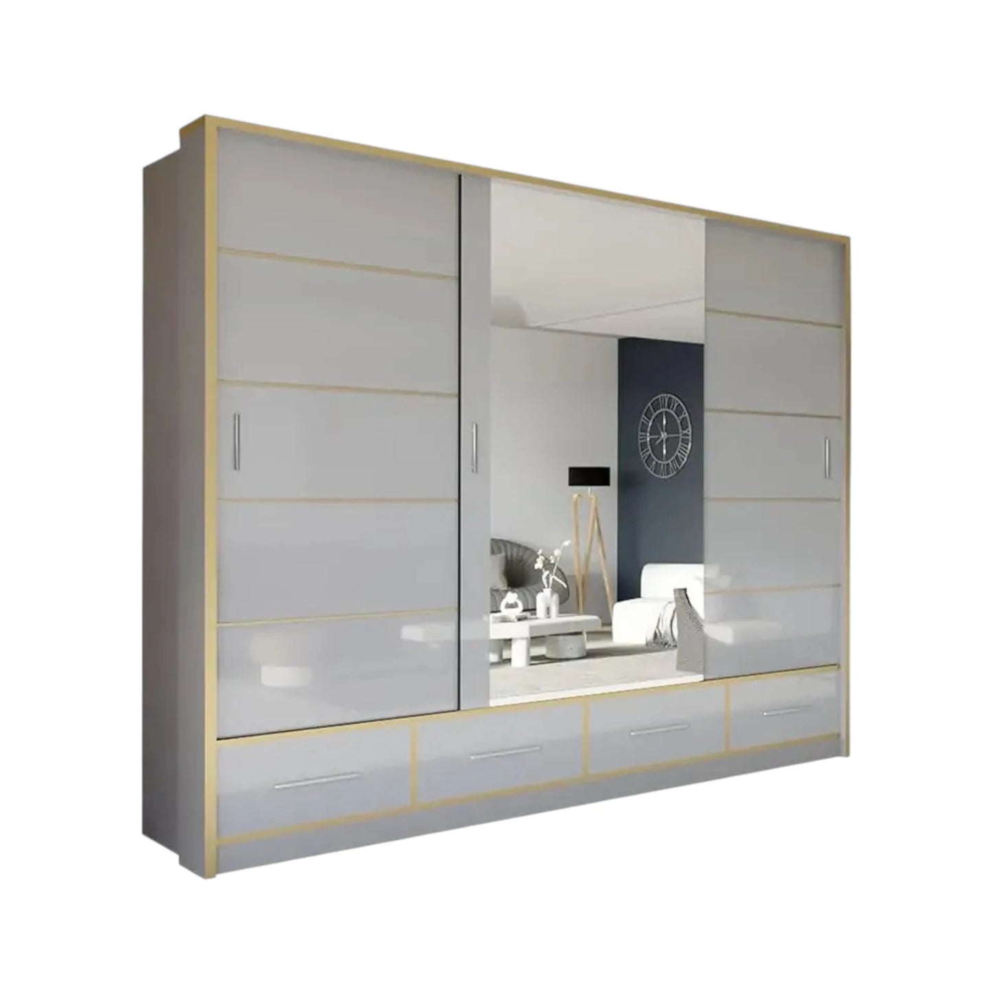 Sydney High Gloss Sliding Wardrobe